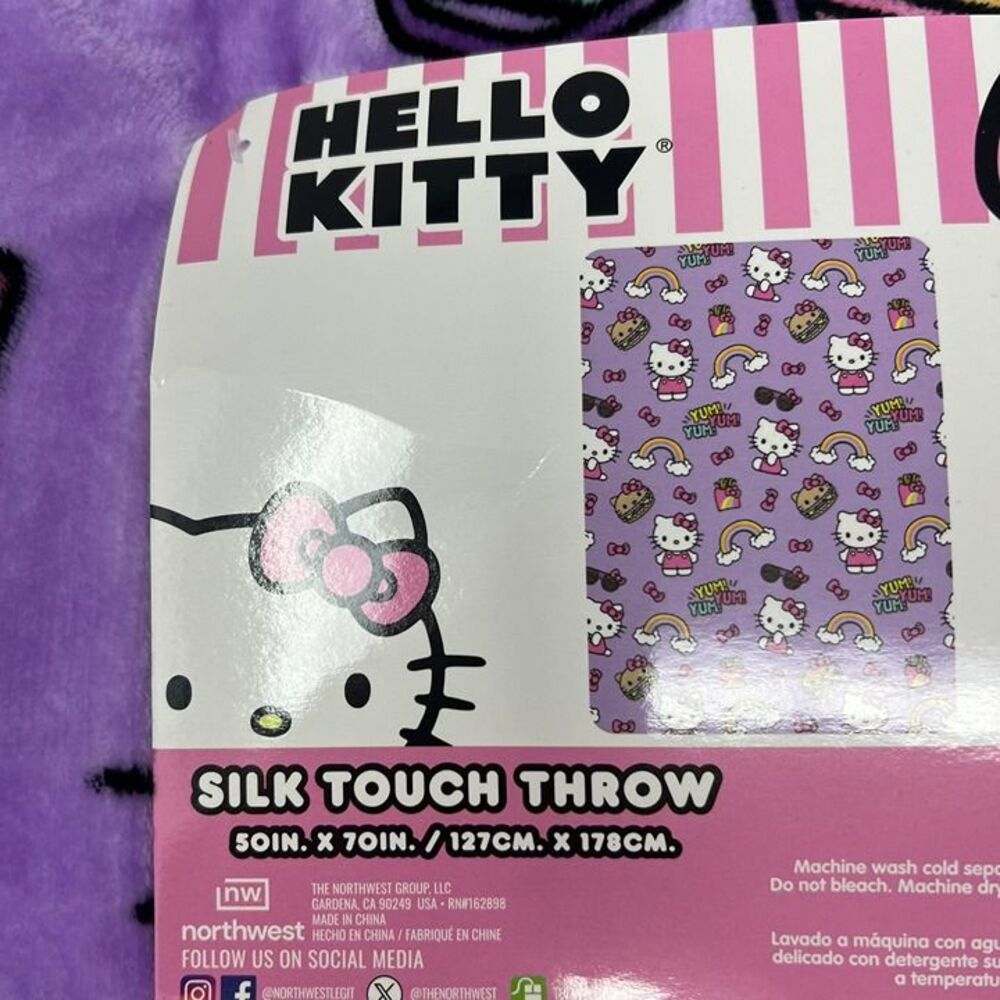 Hello Kitty Purple Yum Yum Yum burger and fries throw (NEW REALEASE) - Picture 2 of 2